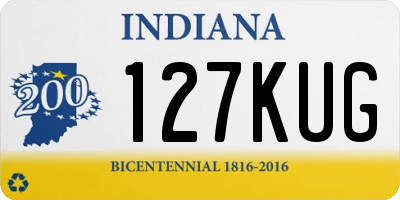 IN license plate 127KUG