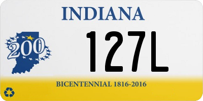 IN license plate 127L