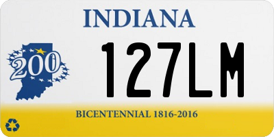 IN license plate 127LM