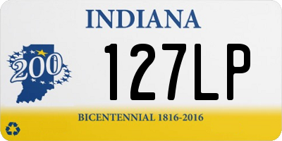 IN license plate 127LP