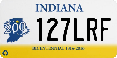 IN license plate 127LRF