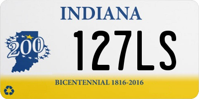 IN license plate 127LS