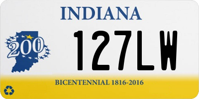 IN license plate 127LW