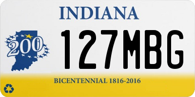 IN license plate 127MBG
