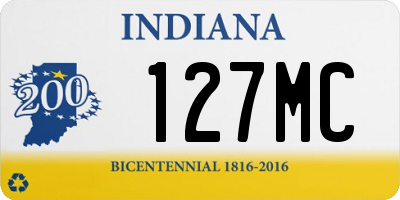 IN license plate 127MC