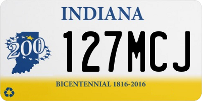 IN license plate 127MCJ