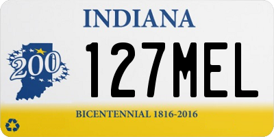 IN license plate 127MEL