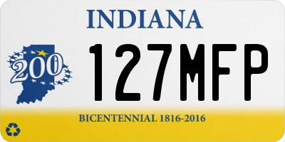 IN license plate 127MFP