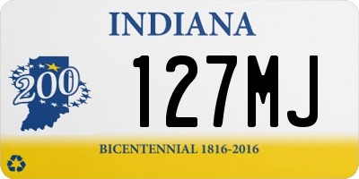 IN license plate 127MJ