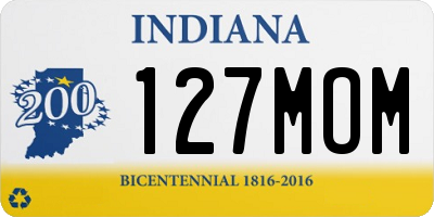 IN license plate 127MOM