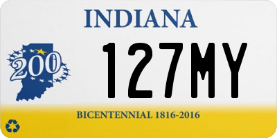 IN license plate 127MY