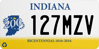 IN license plate 127MZV