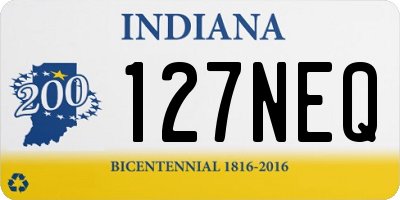 IN license plate 127NEQ