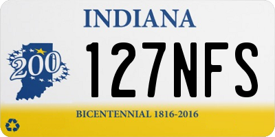 IN license plate 127NFS