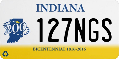 IN license plate 127NGS