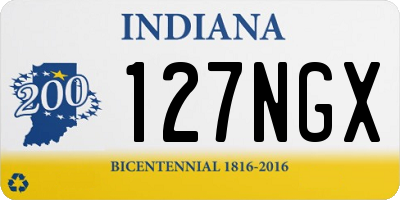 IN license plate 127NGX