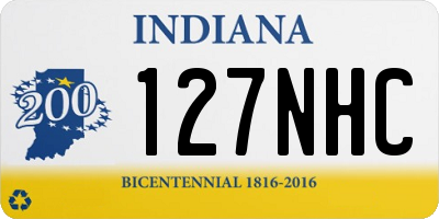 IN license plate 127NHC