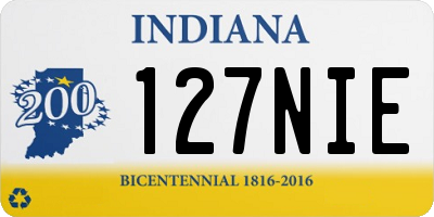 IN license plate 127NIE