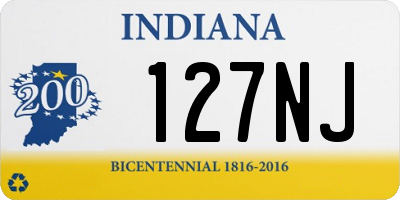 IN license plate 127NJ