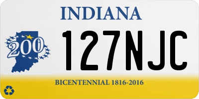 IN license plate 127NJC
