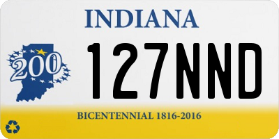 IN license plate 127NND
