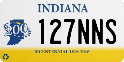 IN license plate 127NNS
