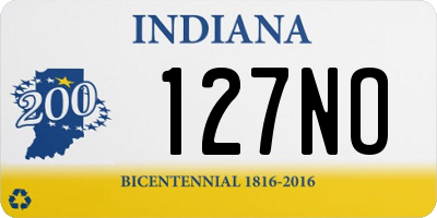 IN license plate 127NO