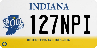 IN license plate 127NPI