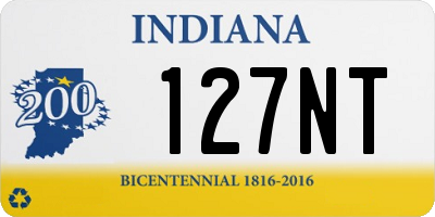 IN license plate 127NT