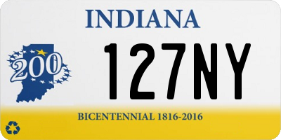 IN license plate 127NY