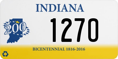 IN license plate 127O