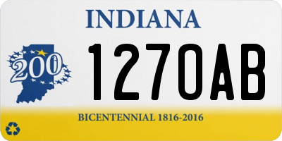 IN license plate 127OAB