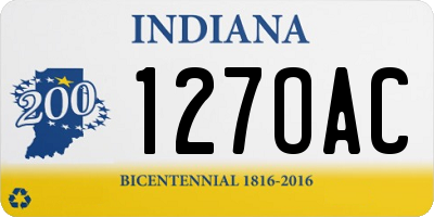 IN license plate 127OAC