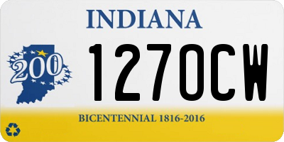 IN license plate 127OCW