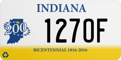 IN license plate 127OF
