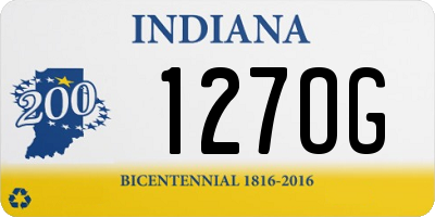 IN license plate 127OG