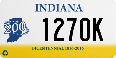 IN license plate 127OK