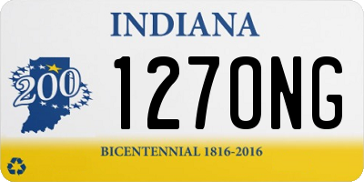 IN license plate 127ONG