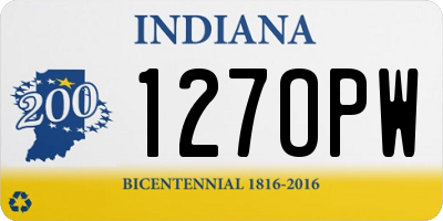 IN license plate 127OPW