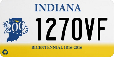 IN license plate 127OVF