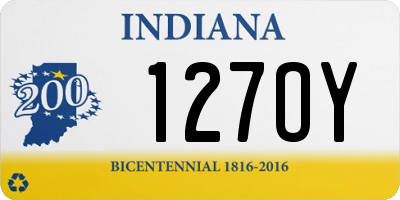 IN license plate 127OY