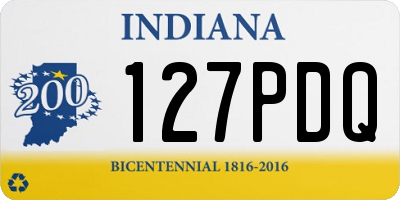 IN license plate 127PDQ