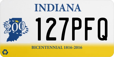 IN license plate 127PFQ