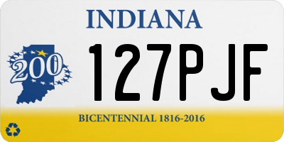 IN license plate 127PJF