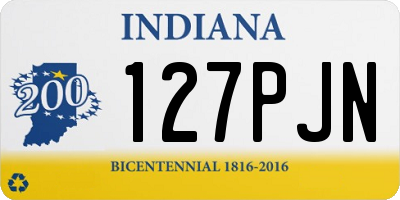 IN license plate 127PJN
