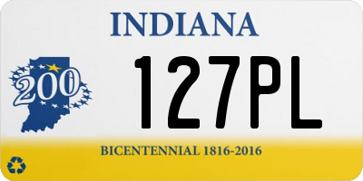 IN license plate 127PL