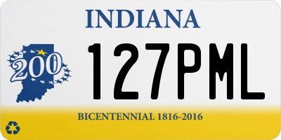 IN license plate 127PML