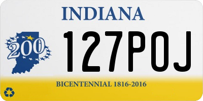 IN license plate 127POJ