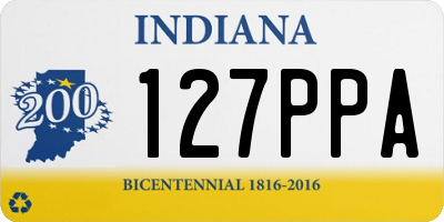 IN license plate 127PPA