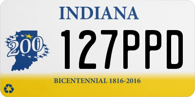 IN license plate 127PPD